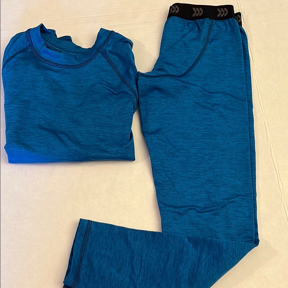 All in Motion Teal Long John Activewear Set -EUC